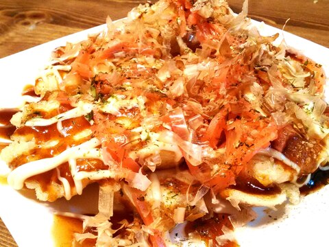 節約に！豆腐の天ぷら　たこ焼き風